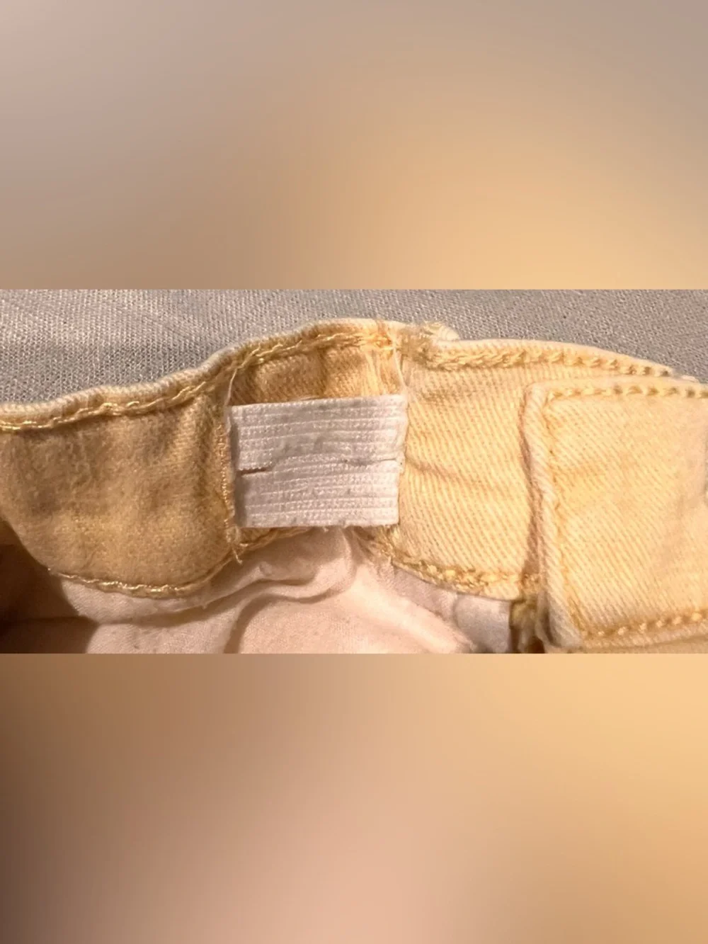 OshKosh B'gosh Yellow‎ Denim Shorts with Frayed Hem size 2T